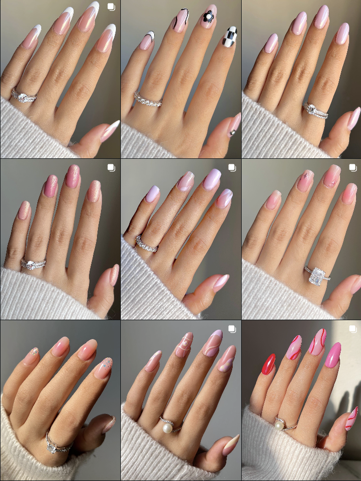 @nailsbydvilay on Lemon8 — B&W Nail Set